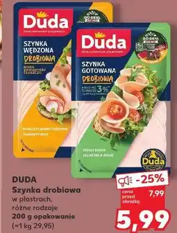 Kaufland Duda Szynka drobiowa w plastrach oferta