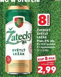 Kaufland Žatecký Světlý Ležák Piwo 5% alk oferta