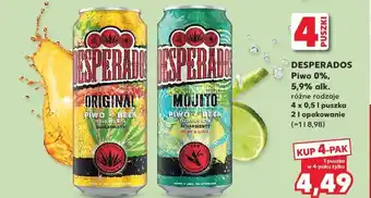 Kaufland DESPERADOS Piwo 0%, 5,9% alk. różne rodzaje oferta