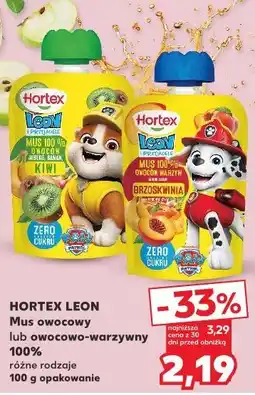 Kaufland Hortex Leon Mus owocowy lub owocowo-warzywny 100% oferta