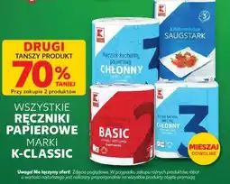 Kaufland WSZYSTKIE RĘCZNIKI PAPIEROWE MARKI K-CLASSIC oferta