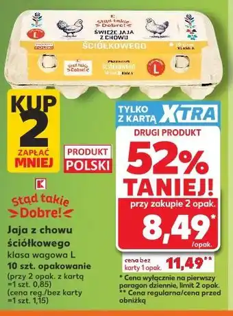 Kaufland Stąd takie Dobre! Jaja z chowu ściółkowego klasa wagowa L oferta