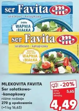 Kaufland Mlekovita Favita Ser sałatkowo-kanapkowy różne rodzaje oferta