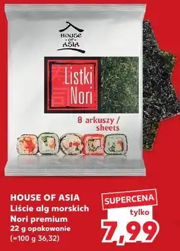 Kaufland HOUSE OF ASIA Liście alg morskich Nori premium oferta