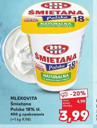 Kaufland Mlekovita Śmietana Polska 18% tł oferta