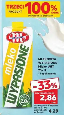 Kaufland Mlekovita Wypasione Mleko UHT 2% tł oferta