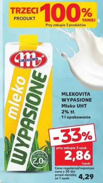 Kaufland Mlekovita Wypasione Mleko UHT 2% tł oferta