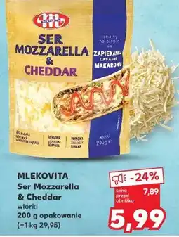 Kaufland Mlekovita Ser Mozzarella & Cheddar wiórki oferta