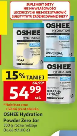 Auchan OSHEE Hydration Powder Zero Jar oferta
