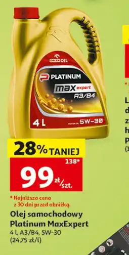 Auchan Olej samochodowy Platinum MaxExpert oferta