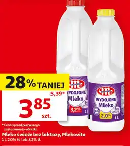 Auchan Mleko świeże bez laktozy, Mlekovita oferta