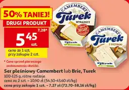 Auchan Ser pleśniowy Camembert lub Brie, Turek oferta