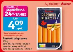 Auchan Parówki wieprzowe oferta