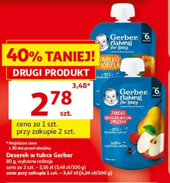 Auchan Deserek w tubce Gerber oferta