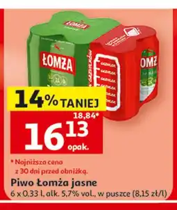 Auchan Piwo Łomża jasne oferta
