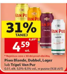 Auchan Piwo Blonde, Dubbel, Lager lub Tripel Van Pur oferta