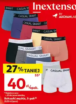 Auchan Bokserki męskie, 5-pak oferta