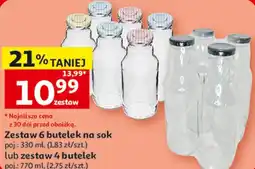 Auchan Zestaw 6 butelek na sok lub zestaw 4 butelek oferta