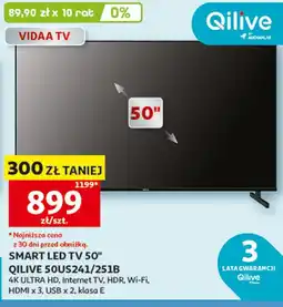 Auchan Smart LED TV 50 QILIVE 50US241/251B oferta
