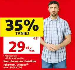 Auchan Koszula męska z krótkim rękawem, w kratę oferta