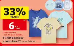 Auchan T-shirt dziecięcy z nadrukiem oferta