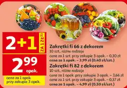 Auchan Zakrętki fi 66 z dekorem lub Zakrętki fi 82 z dekorem oferta