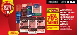 Biedronka Paczkowane kiełbasy krakowskie i żywieckie kraina wędlin oferta