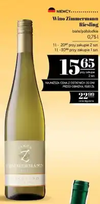 Polomarket Wino Zimmermann Riesling białe półsłodkie oferta
