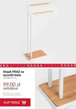 Homla Stojak na ręczniki FRAZ biały 39x18x78 cm oferta