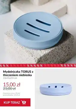Homla Mydelniczka Torus z tłoczeniem niebieska 11x11x2,5 cm oferta
