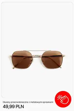 Cropp Okulary przeciwsłoneczne z metalowymi oprawkami Cropp oferta