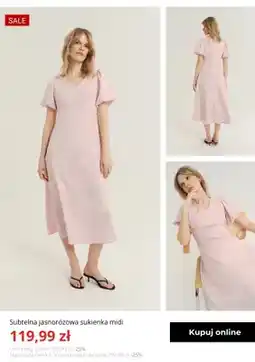 Greenpoint Sukienka midi Greenpoint subtelna jasnoróżowa oferta