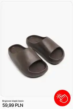 Cropp Klapki brązowe basic Cropp oferta