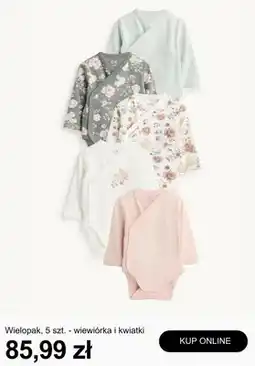 C&A Body niemowlęce C&A Wielopak 5-pak wiewiórka i kwiatki oferta