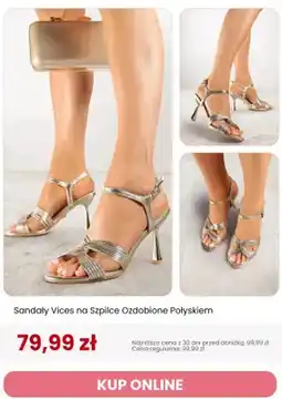 Renee Sandały na szpilce Vices ozdobione połyskiem oferta