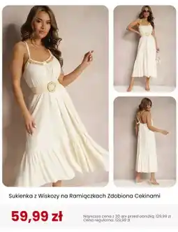 Renee Sukienka z wiskozy na ramiączkach zdobiona cekinami Renee oferta