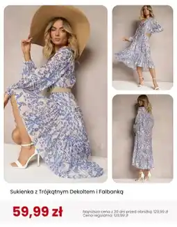 Renee Sukienka z trójkątnym dekoltem i falbanką Renee oferta