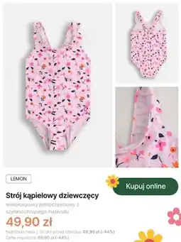Coccodrillo Strój kąpielowy dziewczęcy Coccodrillo Lemon oferta