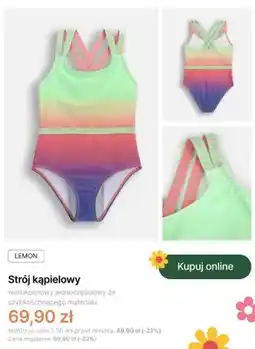 Coccodrillo Strój kąpielowy jednoczęściowy wielokolorowy Coccodrillo Lemon oferta