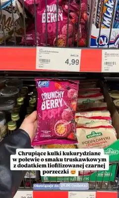 ALDI Kuleczki kukurydziane Laro Crunchy Berry Pop oferta