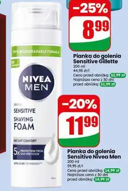 Dino Pianka do golenia Sensitive Nivea Men oferta