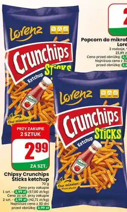 Dino Chipsy Crunchips Sticks ketchup oferta