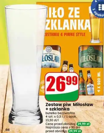 Dino Zestaw piw Miłosław + szklanka oferta