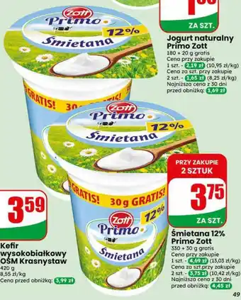 Dino Śmietana 12% Primo Zott oferta