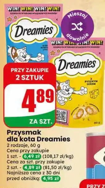 Dino Przysmak dla kota Dreamies oferta