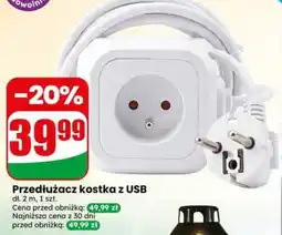 Dino Przedłużacz kostka z USB oferta