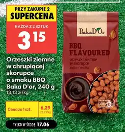 Biedronka Orzeszki ziemne w chrupiącej skorupce o smaku BBQ Baka D'or oferta