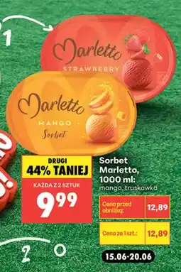 Biedronka Sorbet Marletto truskawka oferta
