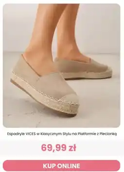 Renee Buty damskie espadryle VICES w klasycznym stylu na platformie z plecionką oferta