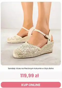 Renee Sandały damskie Vices na plecionym koturnie w stylu boho oferta